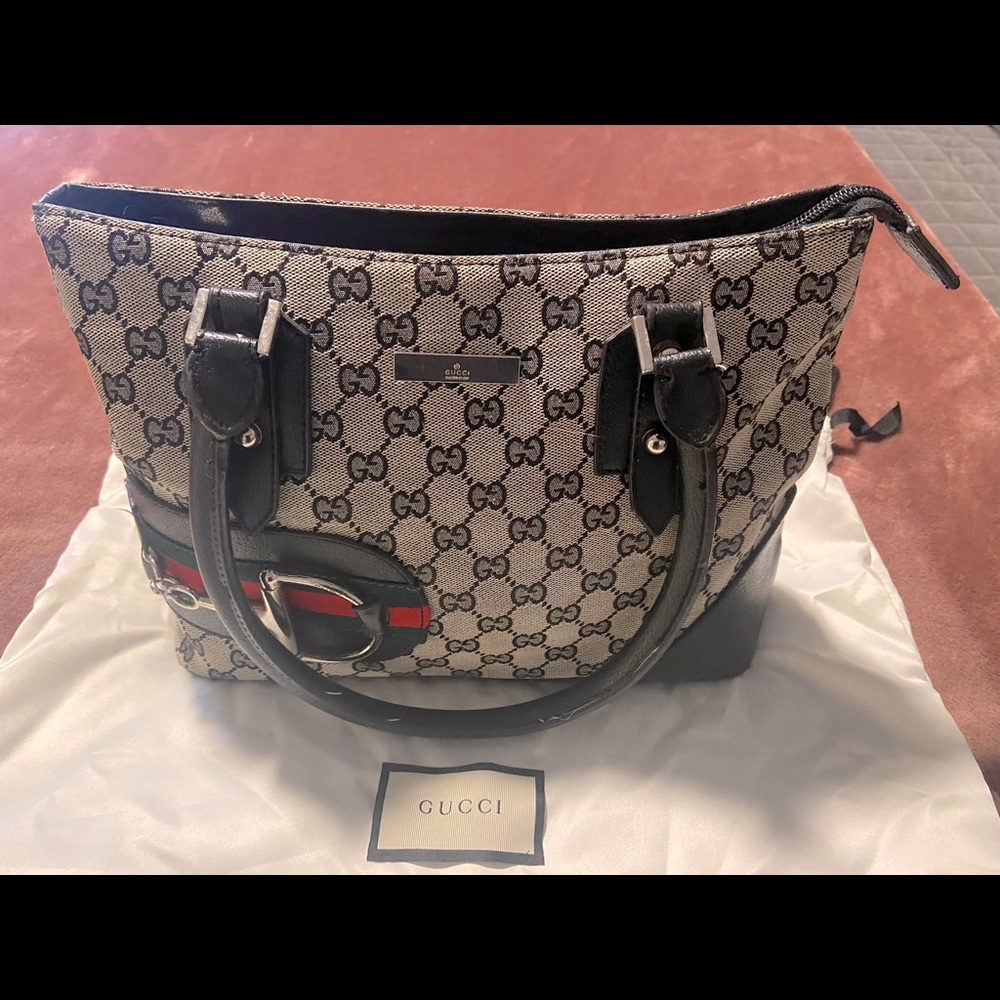 Gucci Top handle Horse-Bit collection in canvas GG